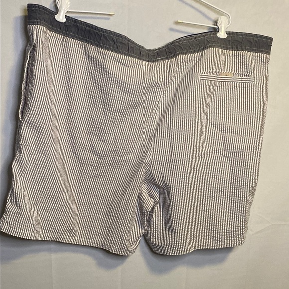 Merona Men's Swim Trunks - Black and White Striped - Picture 3 of 5